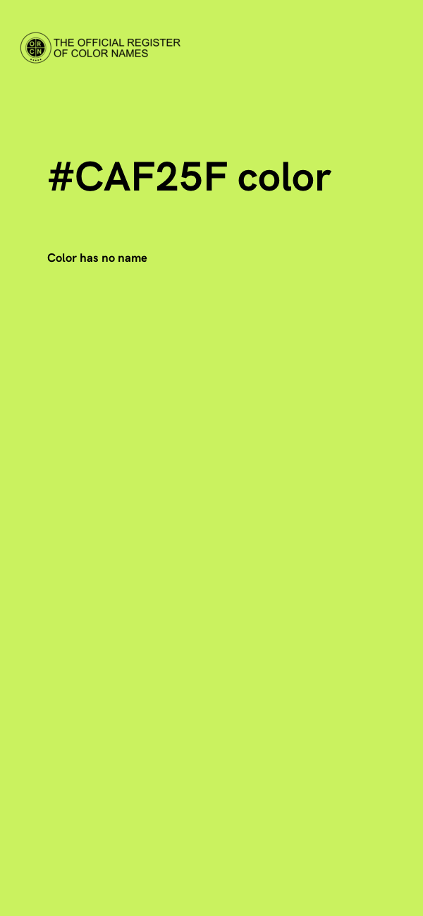 #CAF25F color image