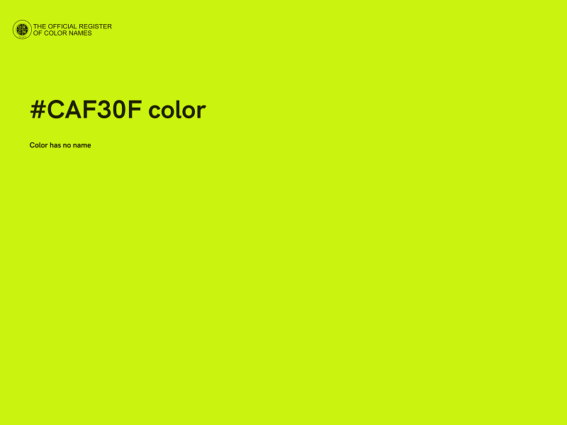 #CAF30F color image