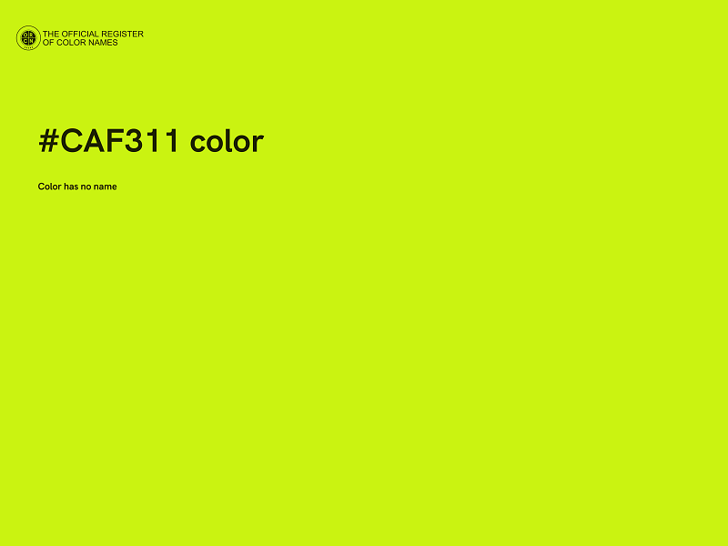 #CAF311 color image