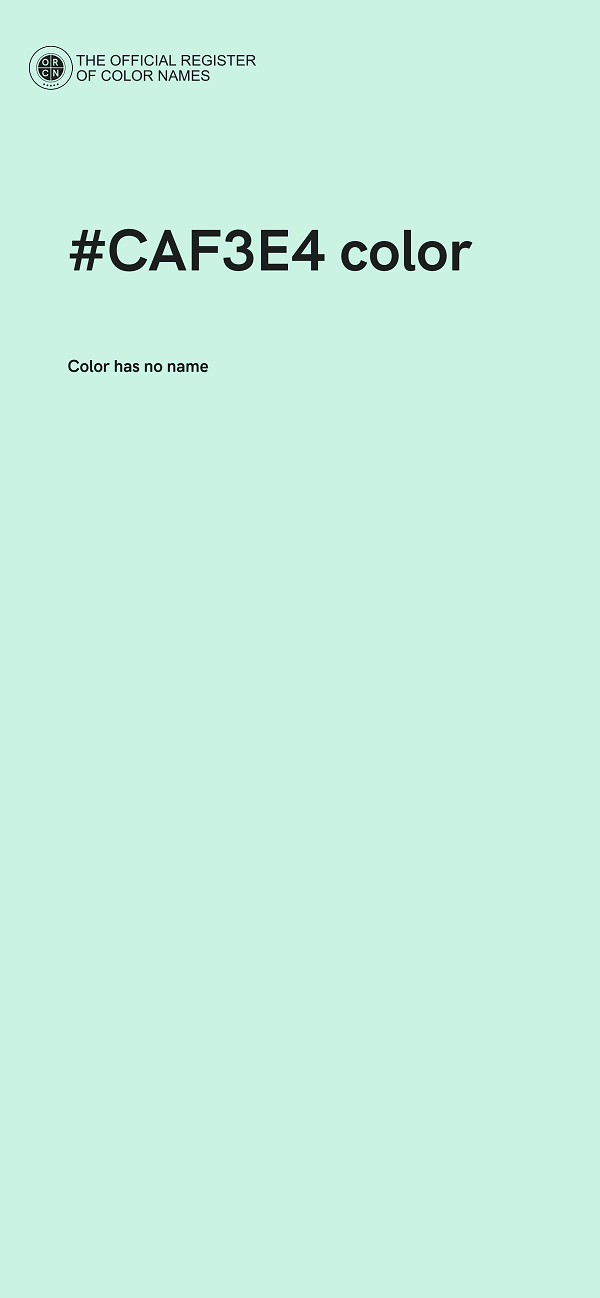 #CAF3E4 color image