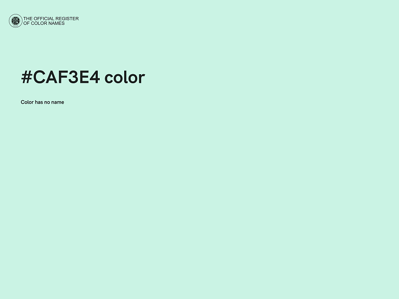 #CAF3E4 color image