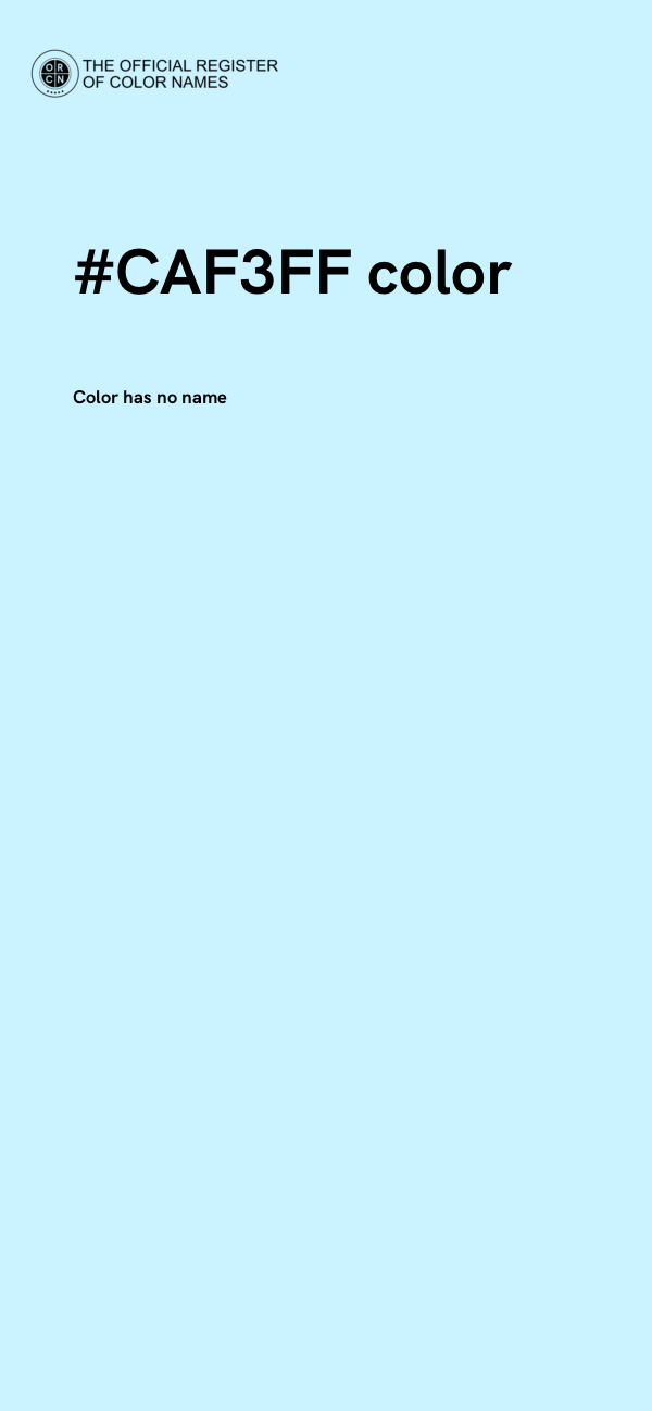 #CAF3FF color image