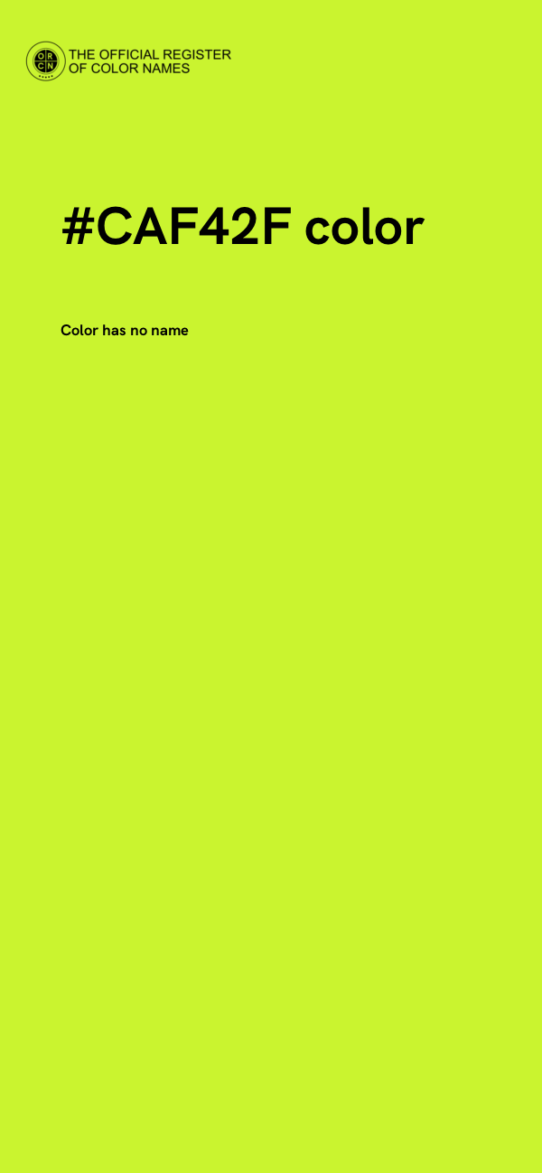 #CAF42F color image