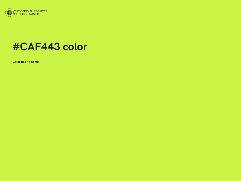 #CAF443 color image