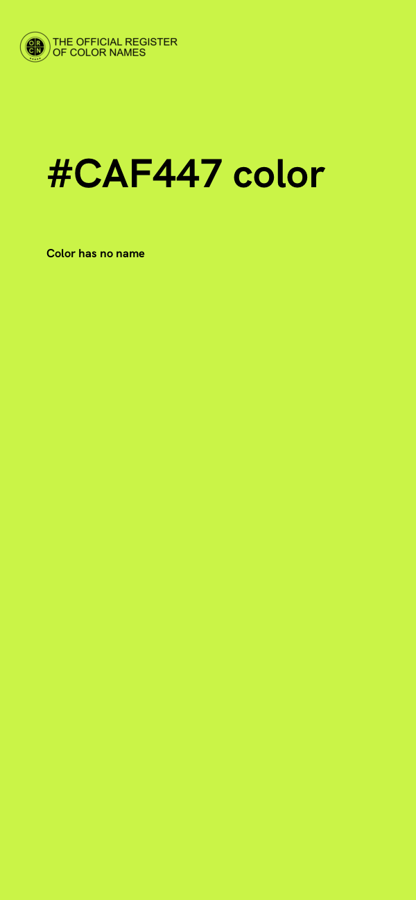 #CAF447 color image