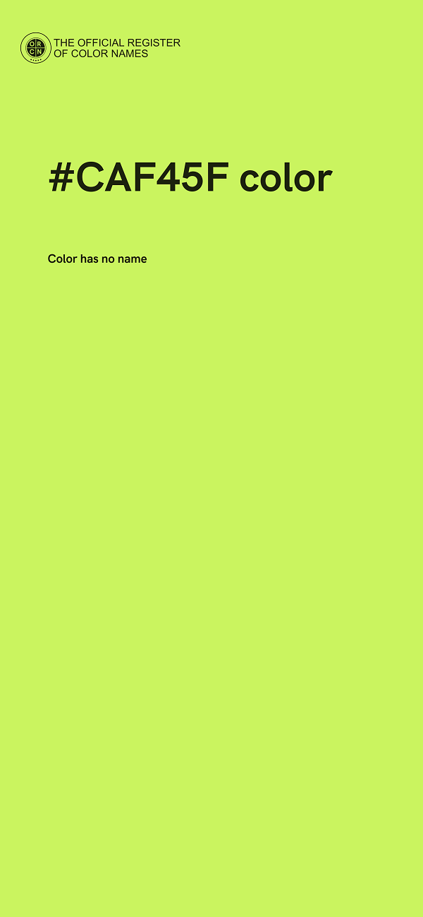 #CAF45F color image