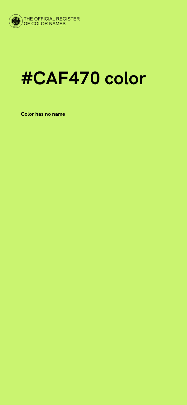#CAF470 color image