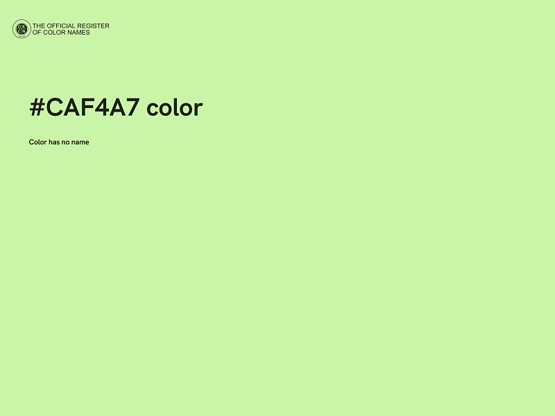 #CAF4A7 color image