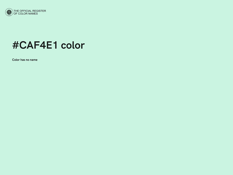 #CAF4E1 color image