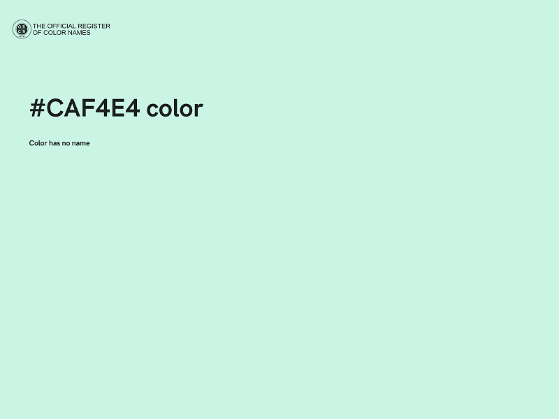 #CAF4E4 color image