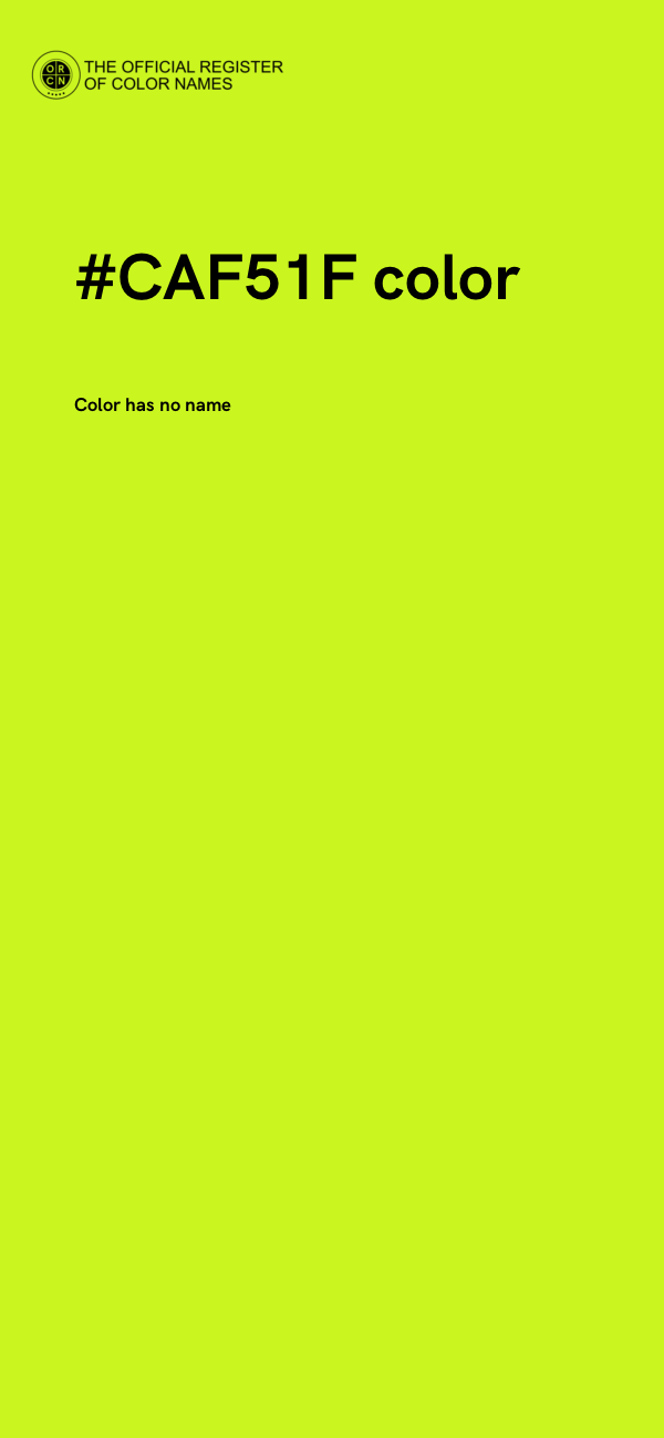 #CAF51F color image