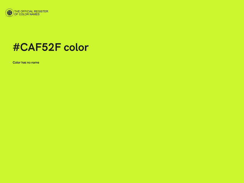 #CAF52F color image