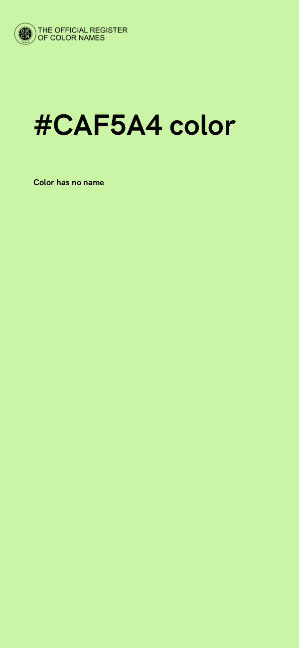 #CAF5A4 color image