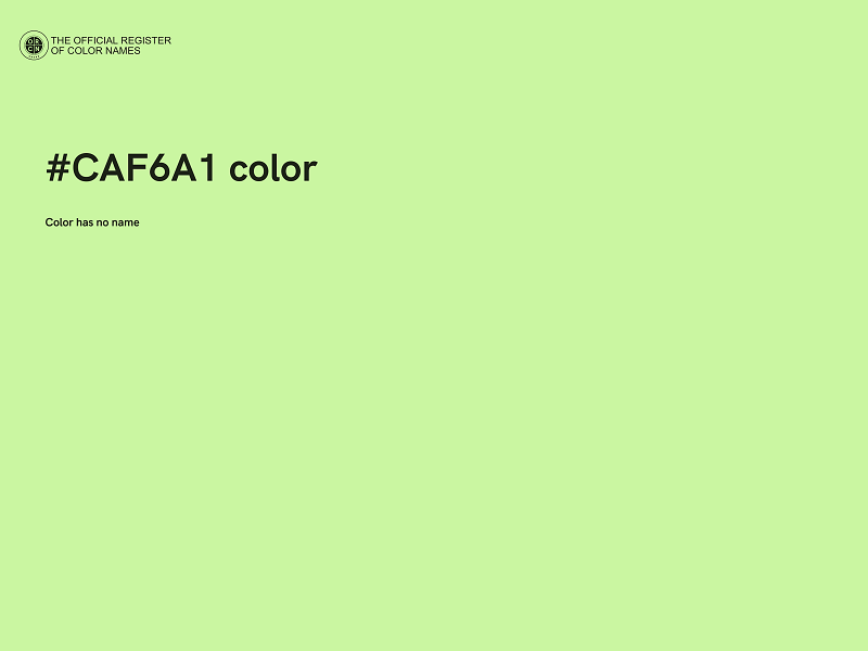 #CAF6A1 color image