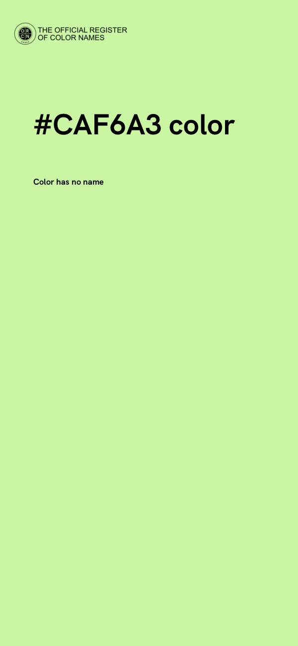 #CAF6A3 color image