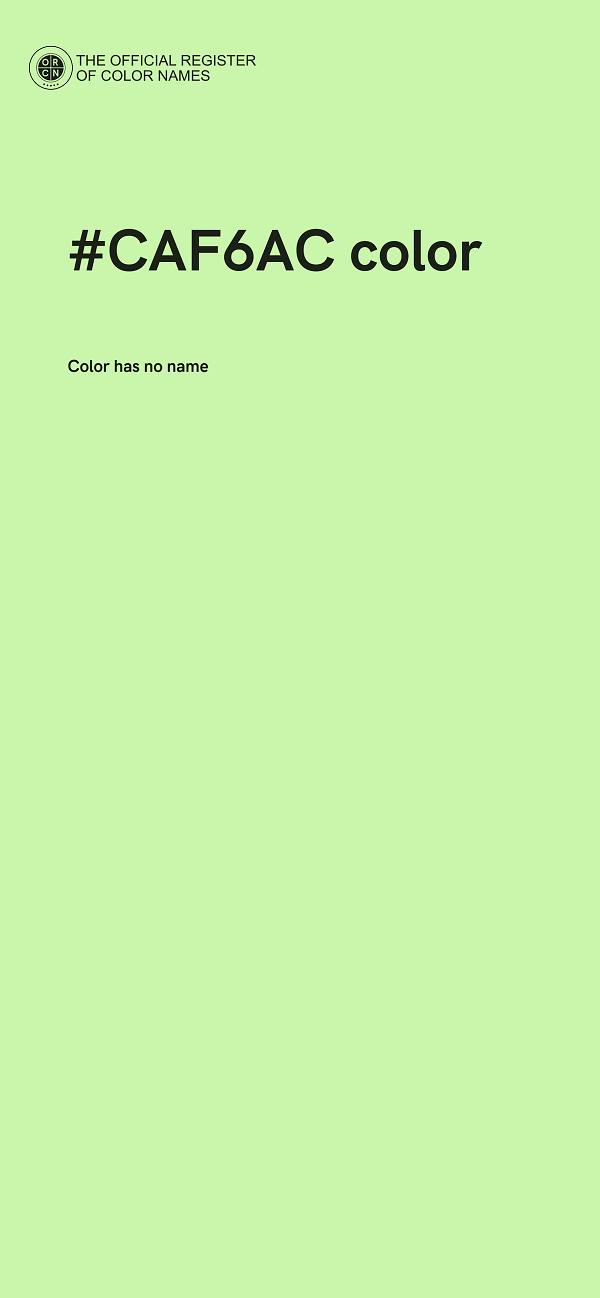 #CAF6AC color image