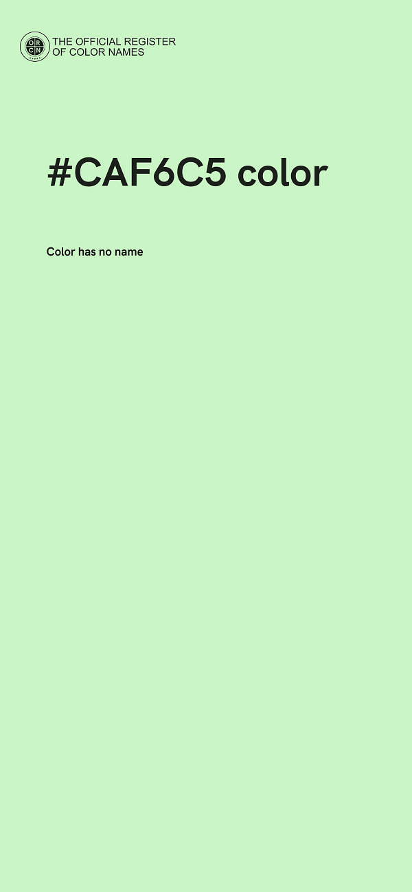 #CAF6C5 color image