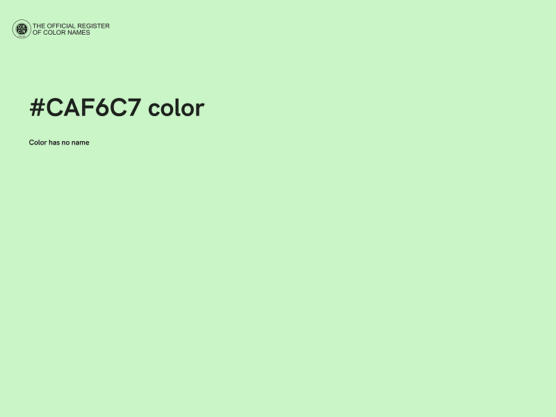 #CAF6C7 color image