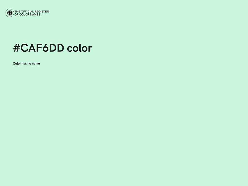 #CAF6DD color image