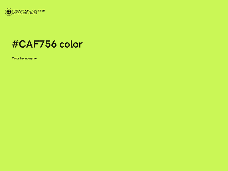 #CAF756 color image