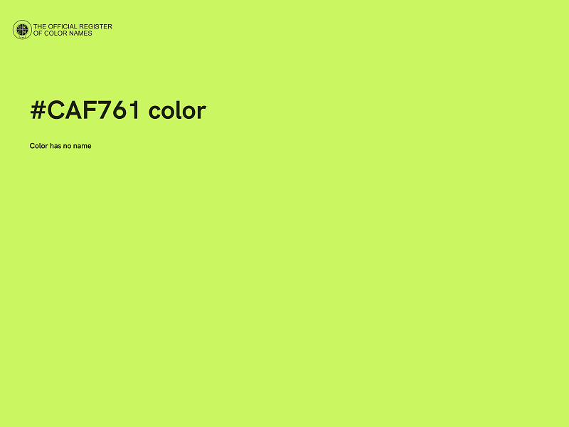 #CAF761 color image