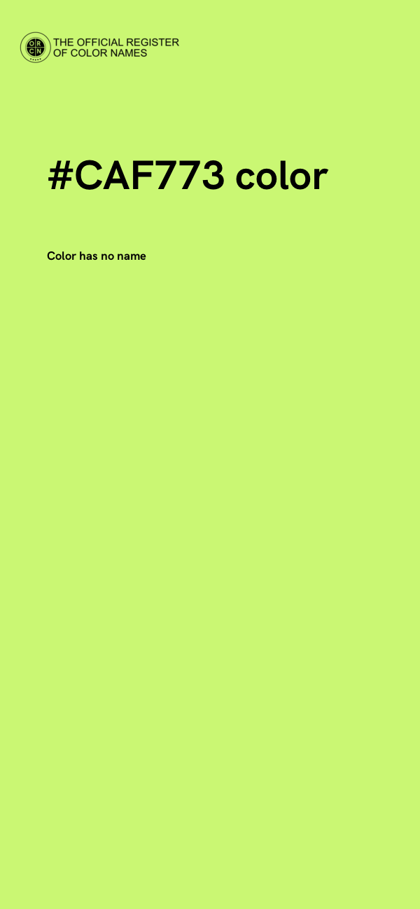 #CAF773 color image