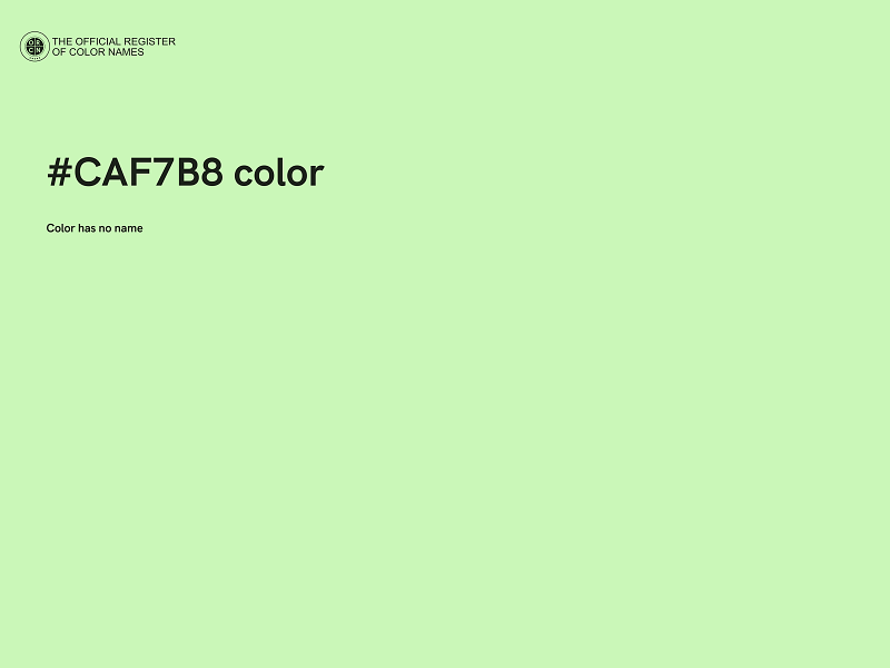 #CAF7B8 color image
