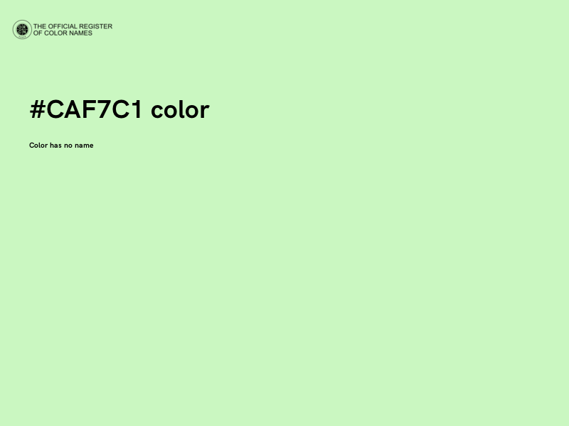 #CAF7C1 color image
