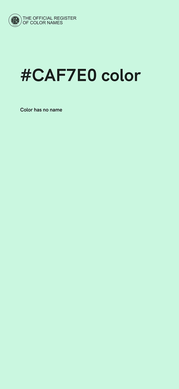 #CAF7E0 color image