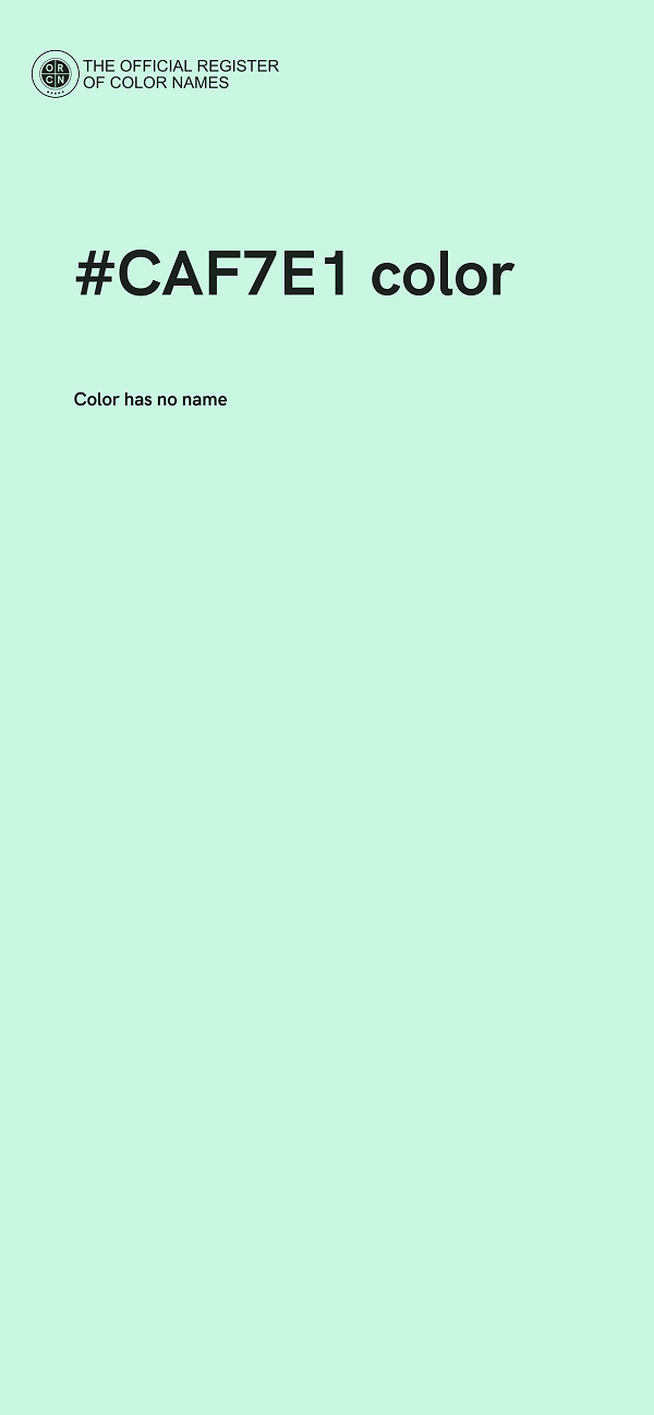 #CAF7E1 color image