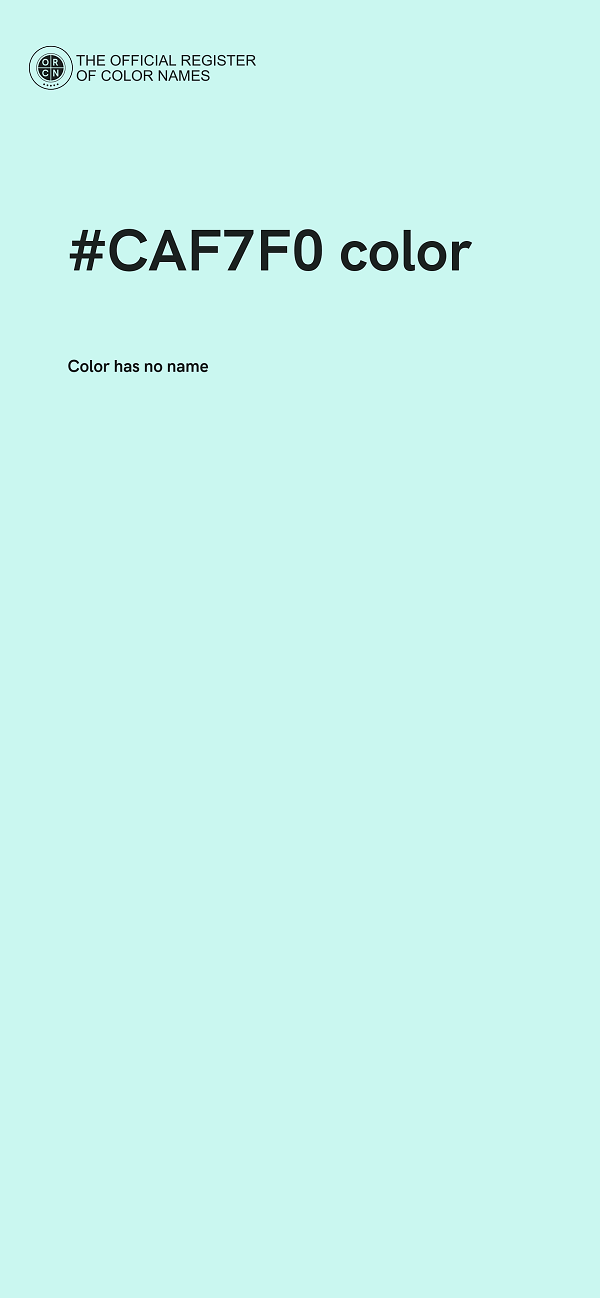 #CAF7F0 color image