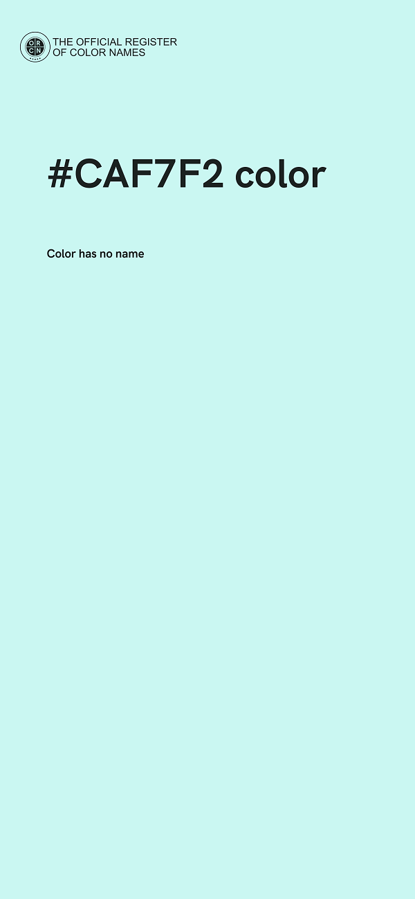 #CAF7F2 color image