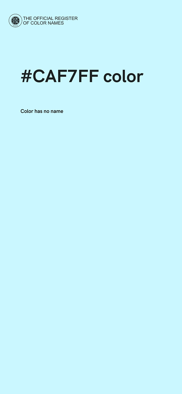 #CAF7FF color image