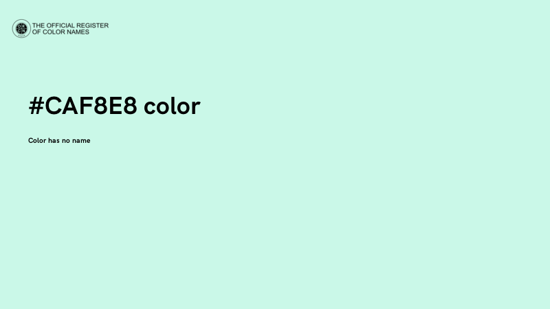 #CAF8E8 color image