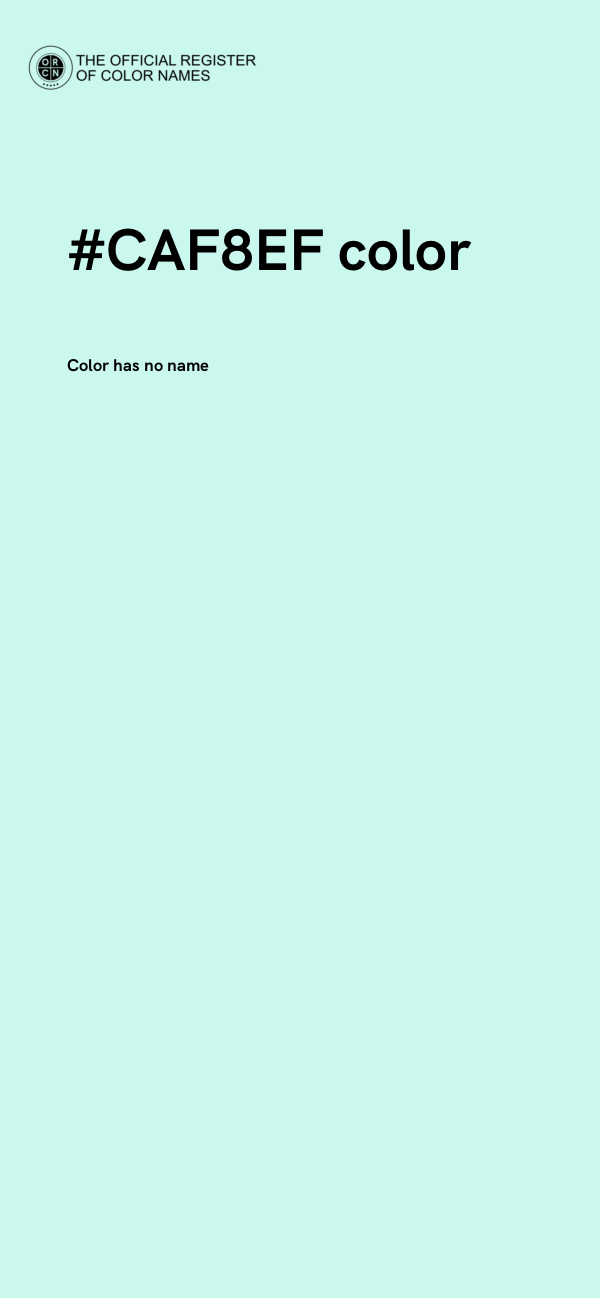 #CAF8EF color image