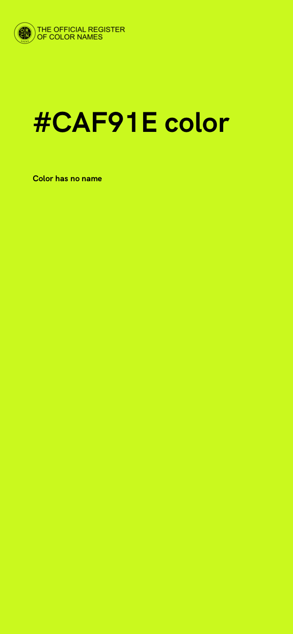 #CAF91E color image