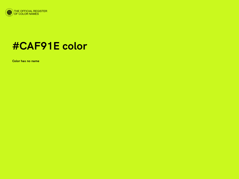 #CAF91E color image