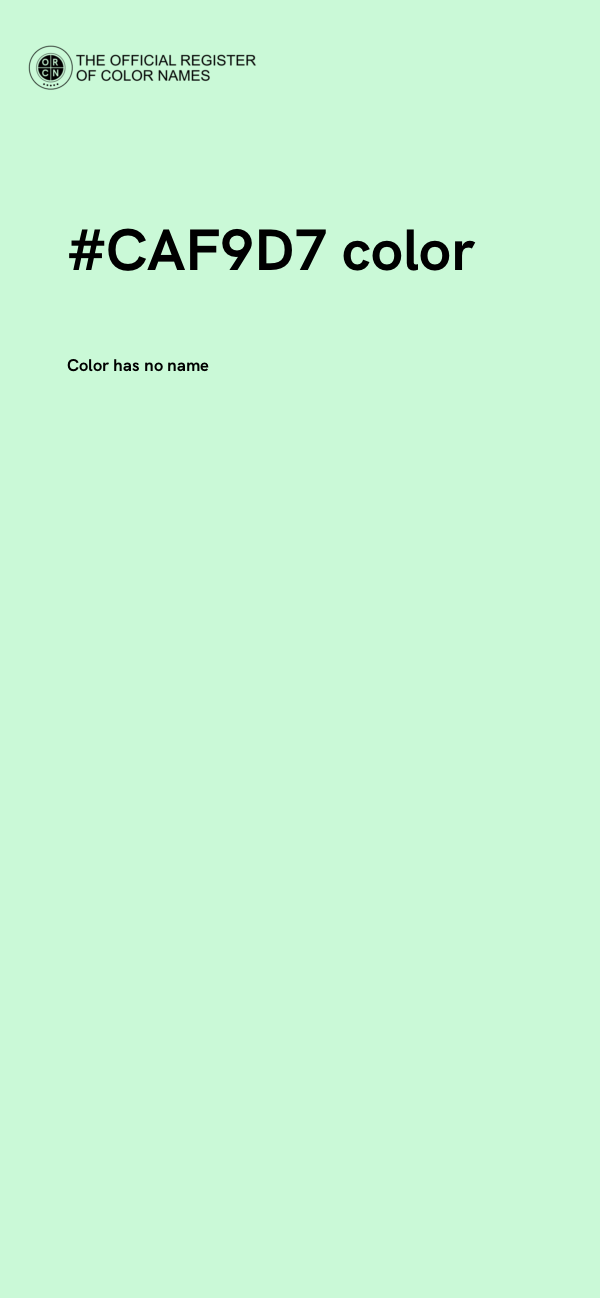 #CAF9D7 color image
