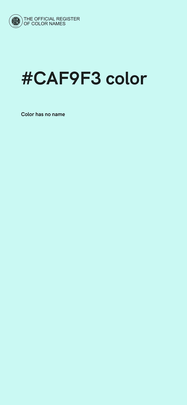 #CAF9F3 color image