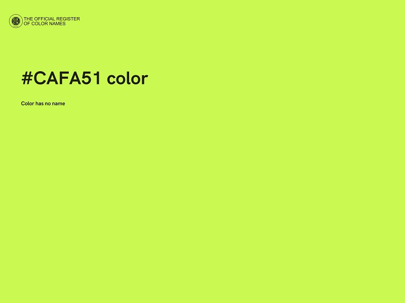 #CAFA51 color image