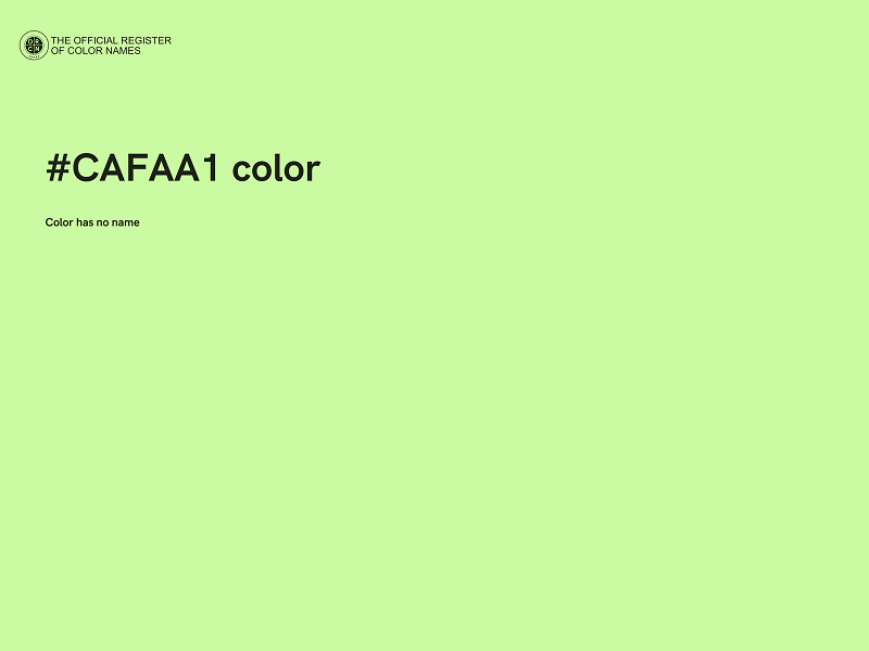 #CAFAA1 color image