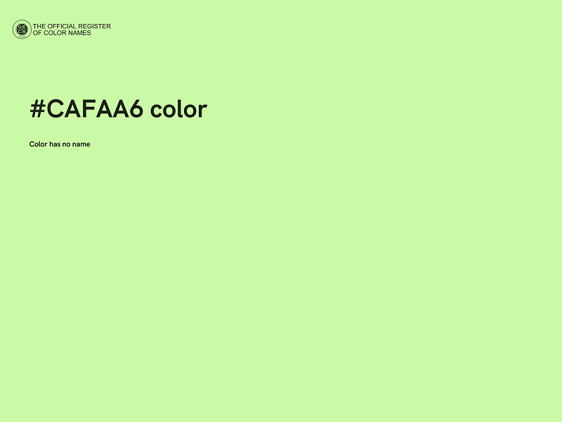 #CAFAA6 color image