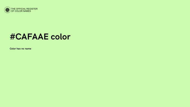 #CAFAAE color image