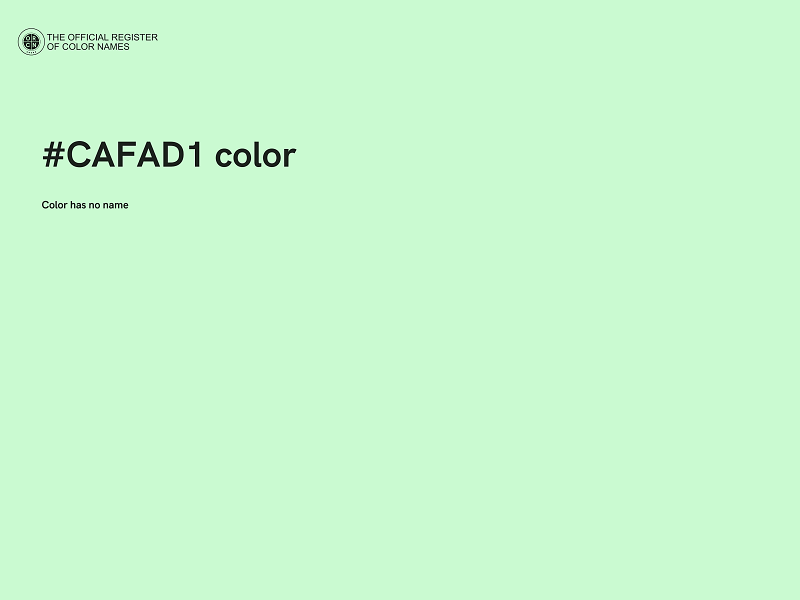 #CAFAD1 color image