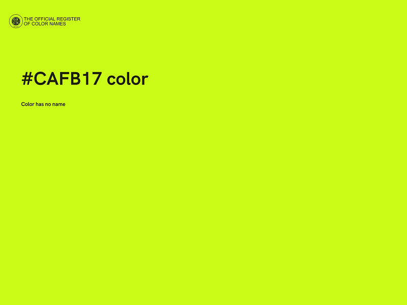 #CAFB17 color image