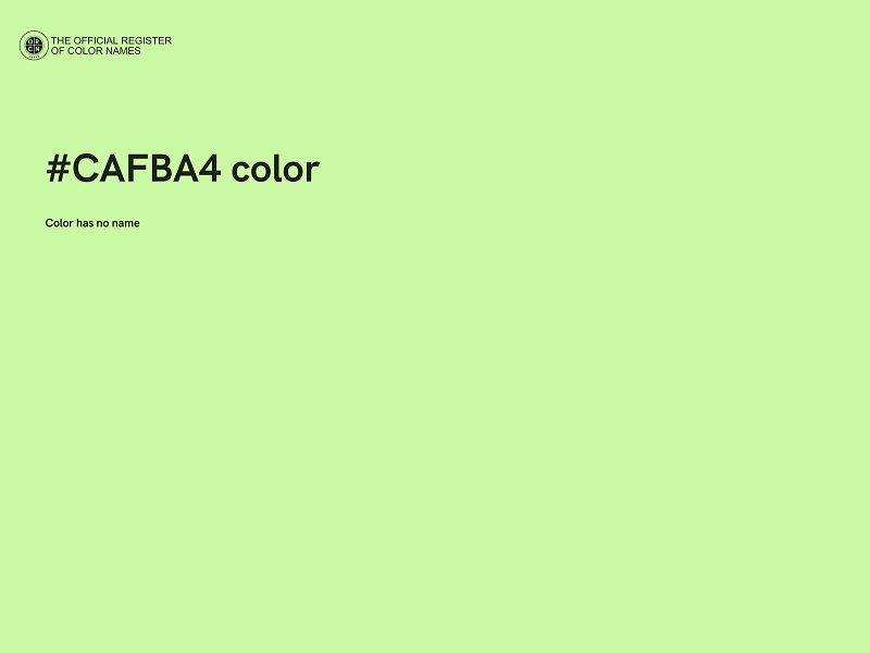 #CAFBA4 color image