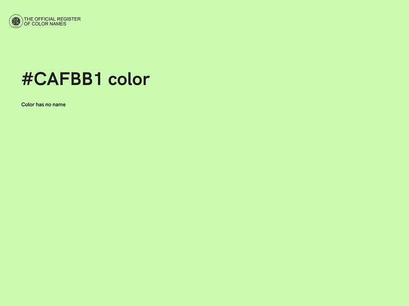 #CAFBB1 color image