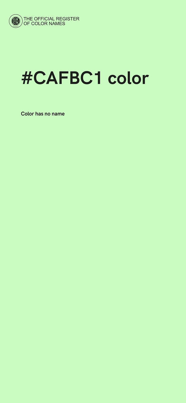 #CAFBC1 color image
