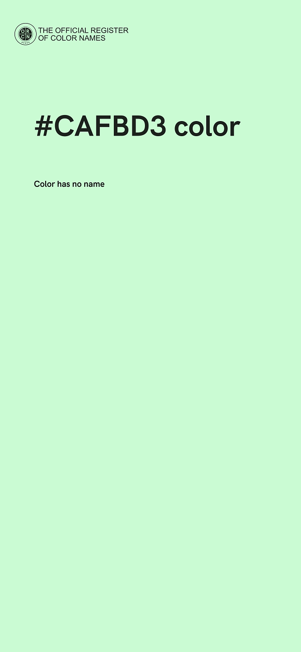 #CAFBD3 color image