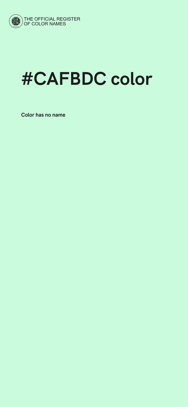 #CAFBDC color image